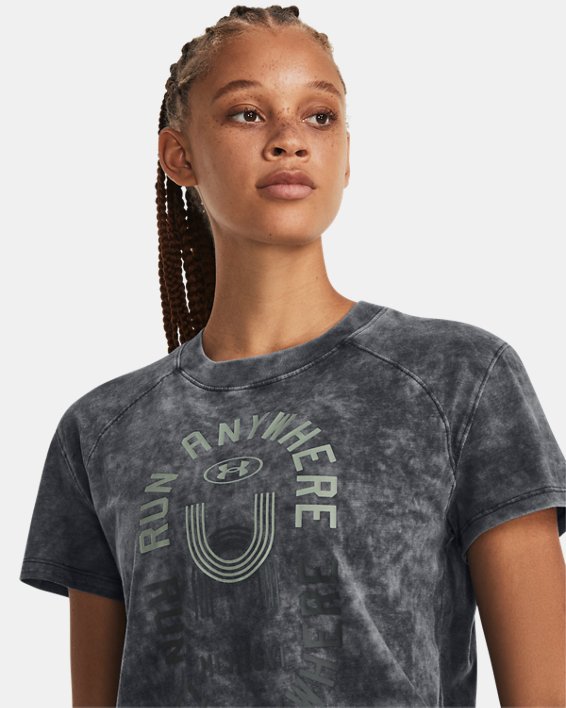 T-shirt à manches courtes UA Run Everywhere Graphic pour femme, Black, pdpMainDesktop image number 3